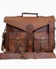 Men Genuine Leather Briefcase Office Messenger Laptop Shoulder Bag